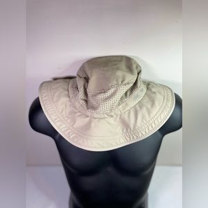 Mission Men’s Khaki Tan Floppy Wide Brimmed Polyester Cooling Sun Hat W/ Vents